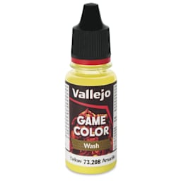 Vallejo Game Color Fluid Acrylic Wash - Yellow, 18 ml - front of bottle
