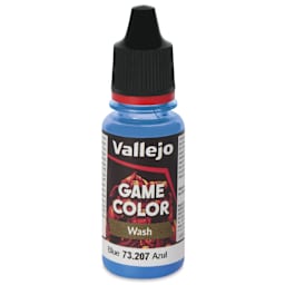 Vallejo Game Color Fluid Acrylic Wash - Blue, 18 ml - front of bottle