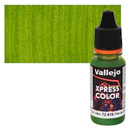 Vallejo Xpress Color Acrylic Paint - Orc Skin - Bottle and Swatch