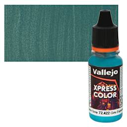 Vallejo Xpress Color Acrylic Paint - Space Grey 18 ml Bottle and Swatch
