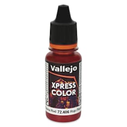 Vallejo Xpress Color Acrylic Paint - Plasma Red, 18 ml - front of bottle