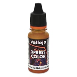 Vallejo Xpress Color Acrylic Paint - Nuclear Yellow, 18 ml - front of bottle