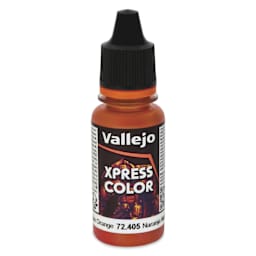 Vallejo Xpress Color Acrylic Paint - Martian Orange, 18 ml - front of bottle
