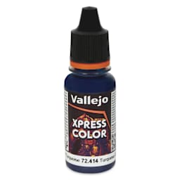 Vallejo Xpress Color Acrylic Paint - Caribbean Turquoise, 18 ml - front of bottle
