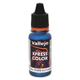 Vallejo Xpress Color Acrylic Paint - Storm Blue, 18 ml - front of bottle
