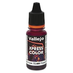 Vallejo Xpress Color Acrylic Paint - Deep Purple, 18 ml - front of bottle