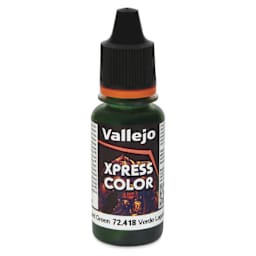 Vallejo Xpress Color Acrylic Paint - Lizard Green, 18 ml - front of bottle