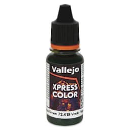 Vallejo Xpress Color Acrylic Paint - Plague Green, 18 ml - front of bottle