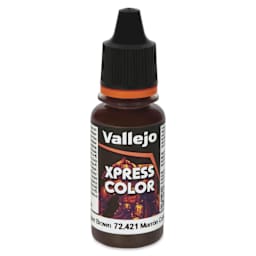Vallejo Xpress Color Acrylic Paint - Copper Brown, 18 ml - front of bottle