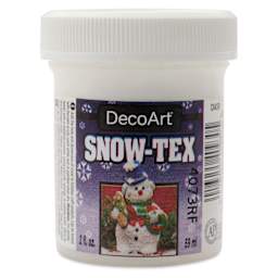 DecoArt Snow-Tex Acrylic Medium - 2 oz, front of jar