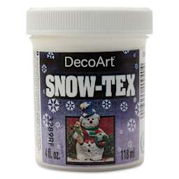 DecoArt Snow-Tex Acrylic Medium - 4 oz, front of jar