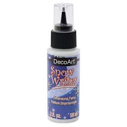 DecoArt Snow Writer Paint - White, 2 oz, front of bottle