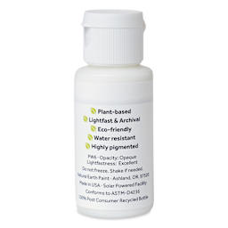 Natural Earth Paint Natural Fluid Acrylik Paint - Titanium White Rutile, 30 ml - back