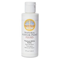 Natural Earth Paint Natural Fluid Acrylik Paint - Titanium White Rutile, 118 ml - front