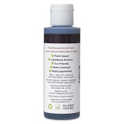 Natural Earth Paint Natural Fluid Acrylik Paint - Black Ochre, 118 ml - back