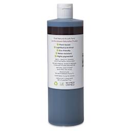 Natural Earth Paint Natural Fluid Acrylik Paint - Black Ochre, 473 ml - back