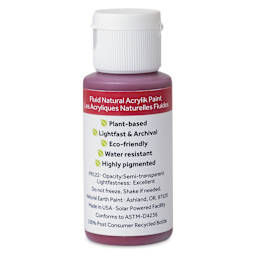 Natural Earth Paint Natural Fluid Acrylik Paint - Magenta, 30 ml - back