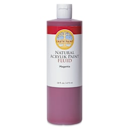 Natural Earth Paint Natural Fluid Acrylik Paint - Magenta, 473 ml - front