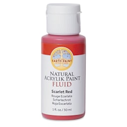 Natural Earth Paint Natural Fluid Acrylik Paint - Scarlet Red, 30 ml - front