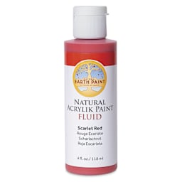 Natural Earth Paint Natural Fluid Acrylik Paint - Scarlet Red, 118 ml - front