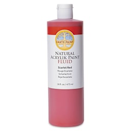 Natural Earth Paint Natural Fluid Acrylik Paint - Scarlet Red, 473 ml - front