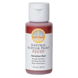 Natural Earth Paint Natural Fluid Acrylik Paint - Venetian Red, 30 ml - front of bottle