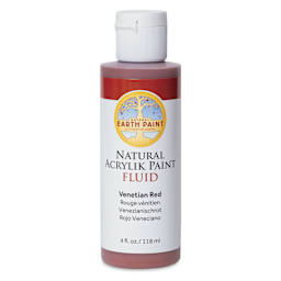 Natural Earth Paint Natural Fluid Acrylik Paint - Venetian Red, 118 ml - front of bottle