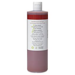 Natural Earth Paint Natural Fluid Acrylik Paint - Venetian Red, 473 ml - back of bottle