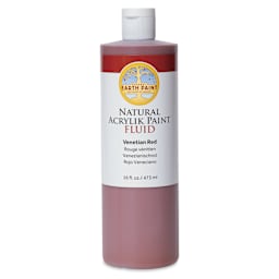 Natural Earth Paint Natural Fluid Acrylik Paint - Venetian Red, 473 ml - front of bottle