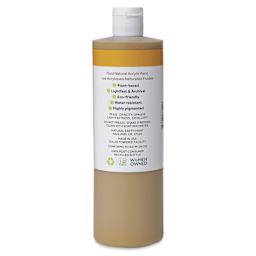 Natural Earth Paint Natural Fluid Acrylik Paint - Yellow Ochre, 473 ml - back