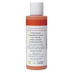 Natural Earth Paint Natural Fluid Acrylik Paint - Ercolano Orange, 118 ml - back