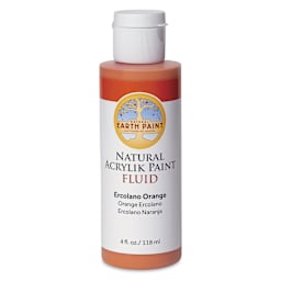 Natural Earth Paint Natural Fluid Acrylik Paint - Ercolano Orange, 118 ml - front