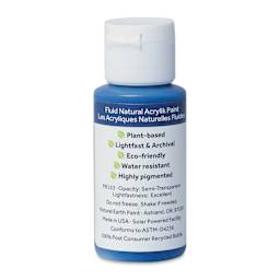 Natural Earth Paint Natural Fluid Acrylik Paint - Royal Blue, back of the 30 ml