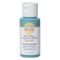 Natural Earth Paint Natural Fluid Acrylik Paint - French Turquoise, 30 ml - front of bottle