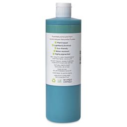 Natural Earth Paint Natural Fluid Acrylik Paint - French Turquoise, 473 ml - back of bottle