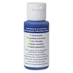 Natural Earth Paint Natural Fluid Acrylik Paint - Ultramarine Blue, 30 ml - back of bottle