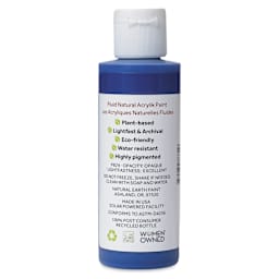 Natural Earth Paint Natural Fluid Acrylik Paint - Ultramarine Blue, 118 ml - back