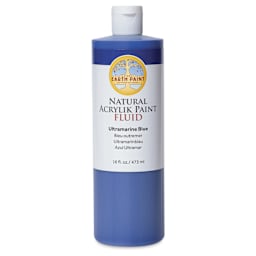Natural Earth Paint Natural Fluid Acrylik Paint - Ultramarine Blue, 473 ml - front