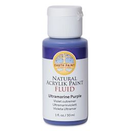 Natural Earth Paint Natural Fluid Acrylik Paint - Ultramarine Purple, 30 ml - front of bottle