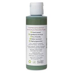 Natural Earth Paint Natural Fluid Acrylik Paint - Emerald Green, 118 ml - back of bottle