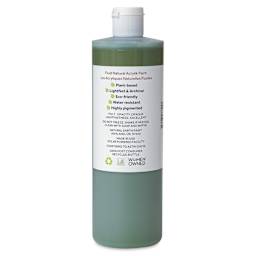 Natural Earth Paint Natural Fluid Acrylik Paint - Emerald Green, 473 ml - back of bottle