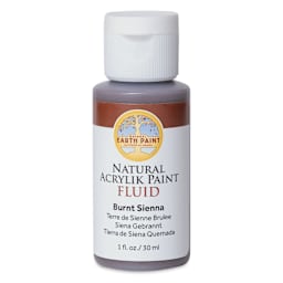 Natural Earth Paint Natural Fluid Acrylik Paint - Burnt Sienna, 30 ml