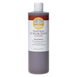 Natural Earth Paint Natural Fluid Acrylik Paint - Burnt Sienna, 473 ml - front of bottle