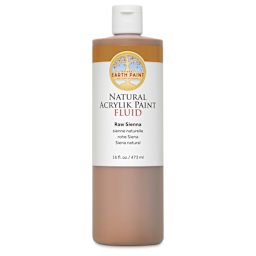 Natural Earth Paint Natural Fluid Acrylik Paint - Raw Sienna,  473 ml