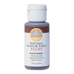 Natural Earth Paint Natural Fluid Acrylik Paint - Burnt Umber,  30 ml
