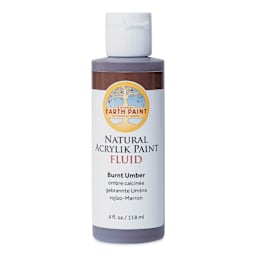 Natural Earth Paint Natural Fluid Acrylik Paint - Burnt Umber,  118 ml