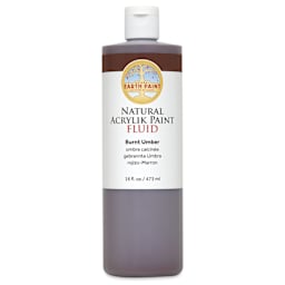 Natural Earth Paint Natural Fluid Acrylik Paint - Burnt Umber,  473 ml