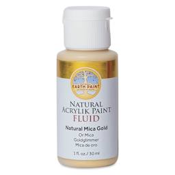 Natural Earth Paint Natural Fluid Acrylik Paint - Gold Mica, 30 ml - front of bottle