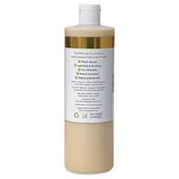 Natural Earth Paint Natural Fluid Acrylik Paint - Gold Mica, 473 ml - back of bottle
