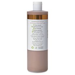 Natural Earth Paint Natural Fluid Acrylik Paint - Copper Mica, 473 ml - back of bottle